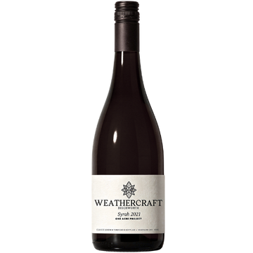 Weathercraft One Acre Project Syrah 2021 red wine bottle on a transparent background