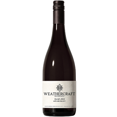 Weathercraft One Acre Project Syrah 2021 red wine bottle on a transparent background