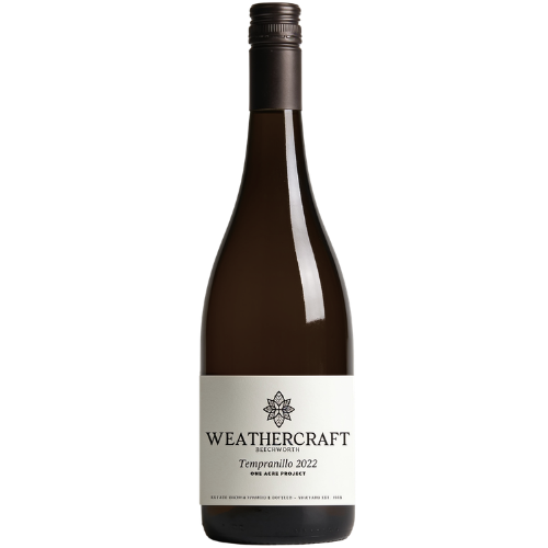 Weathercraft One Acre Project Tempranillo 2022 red wine bottle on a transparent background