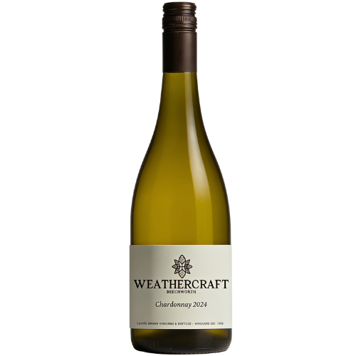 Weathercraft Chardonnay 2024 wine bottle on a transparent background