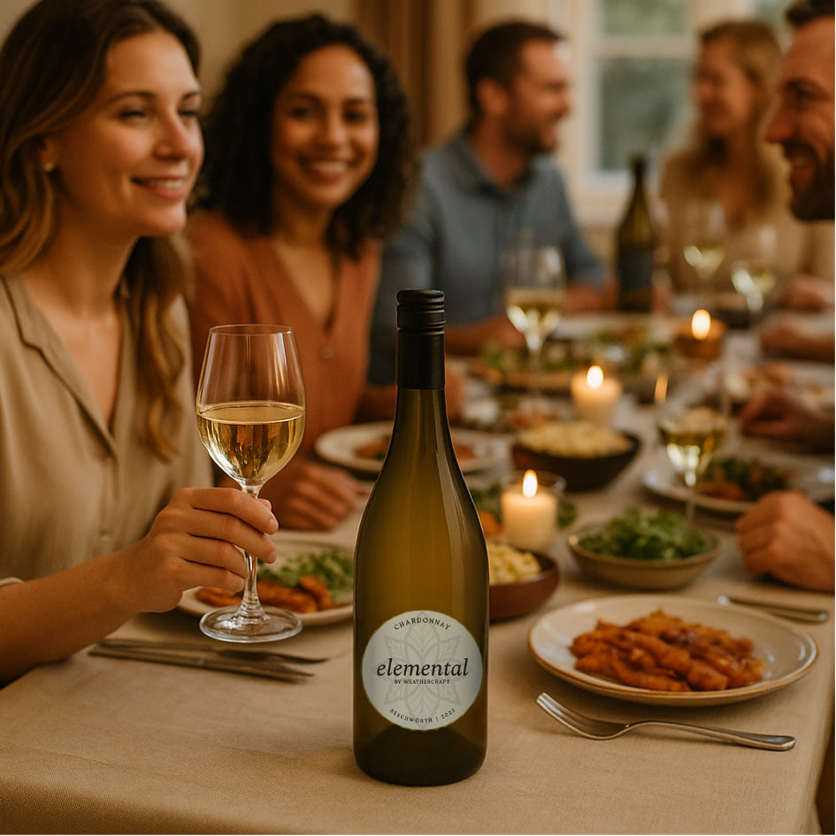 2024 Elemental Chardonnay bottle alternate view