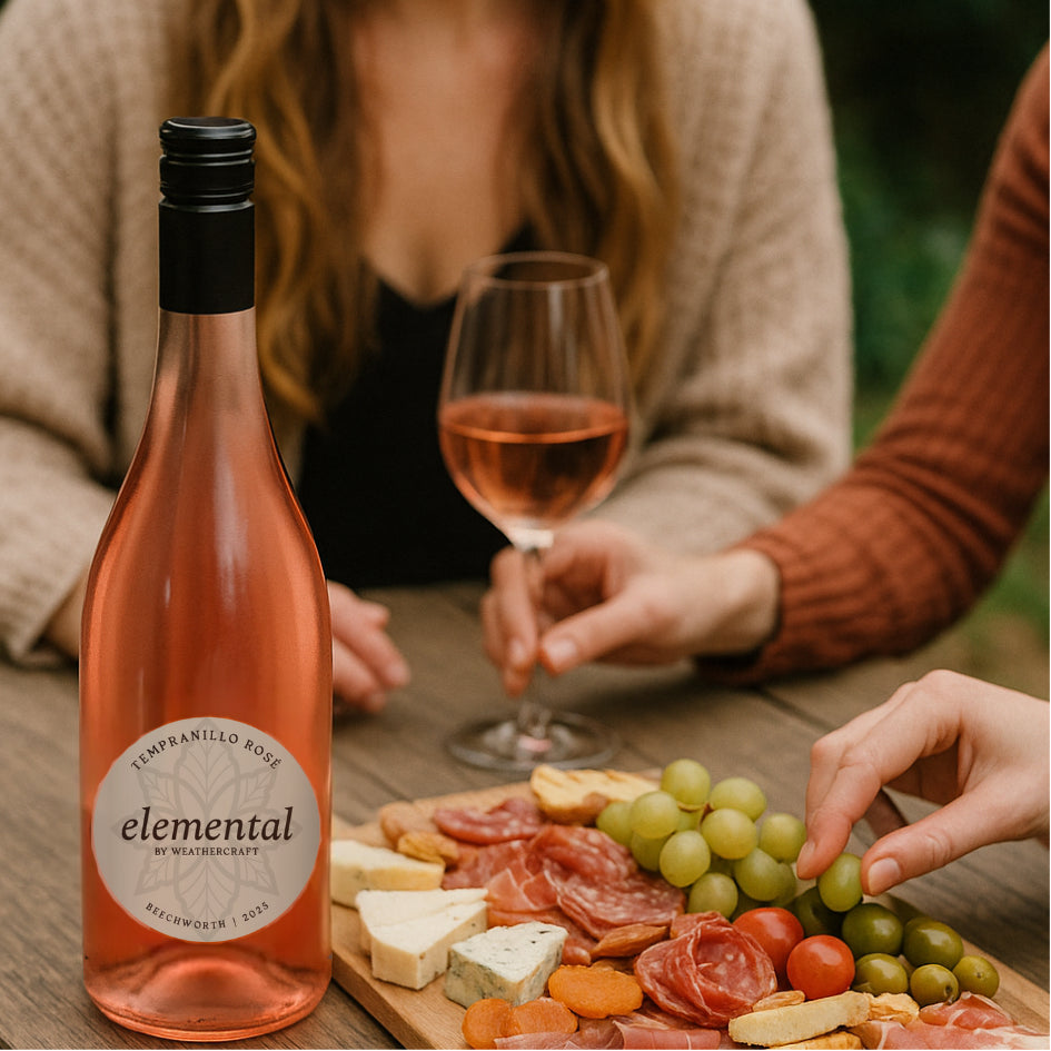 2025 Elemental Tempranillo Rosé bottle alternate view